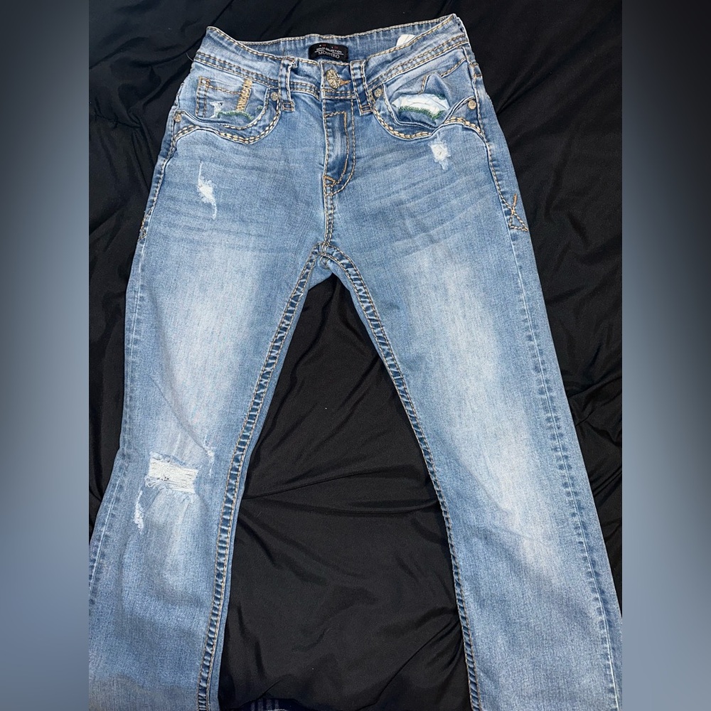 Stylish Blue Distressed Men Jeans